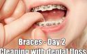 Arya Grander: Yakın çekim ağız turu, diş teli ve diş ipliği