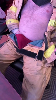 Cum on Fireman Turnout Pants