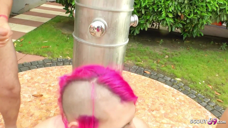 Full porn collection: Skinny teen punk tick Laura fucked hard in bukkake gangbang
