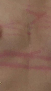 Blindfolded Chelsy breast whip