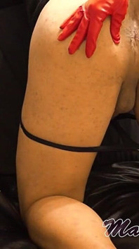 Mistress Margo Slaps a Slave's Ass and Fuck His Asshole with a Dildo