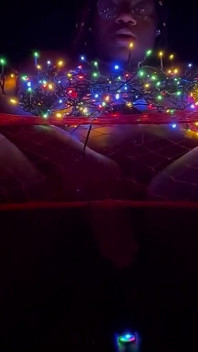 Ebony BBW Masturbates Christmas Edition