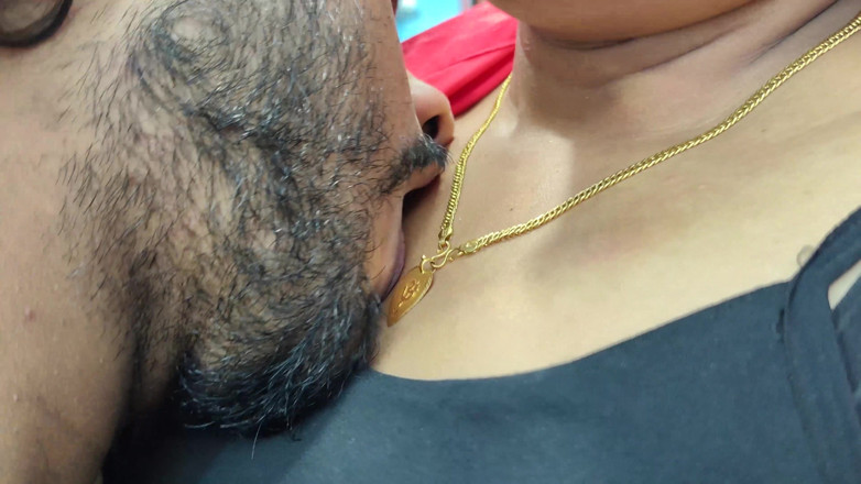 Vaigavarun45: Neck Kiss Boobs Press Kiss Romance in Shirt and T...