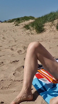 Exhibitionist on Beach
