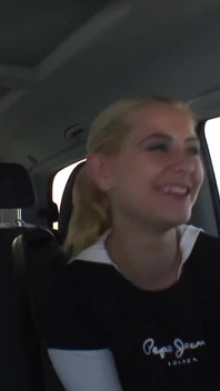 Busty teen gets picked up and fucked in threesome