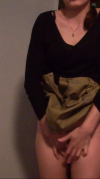 Skinny Teen Full Bladder Desperation Standing and Trying to Pee on the Floor