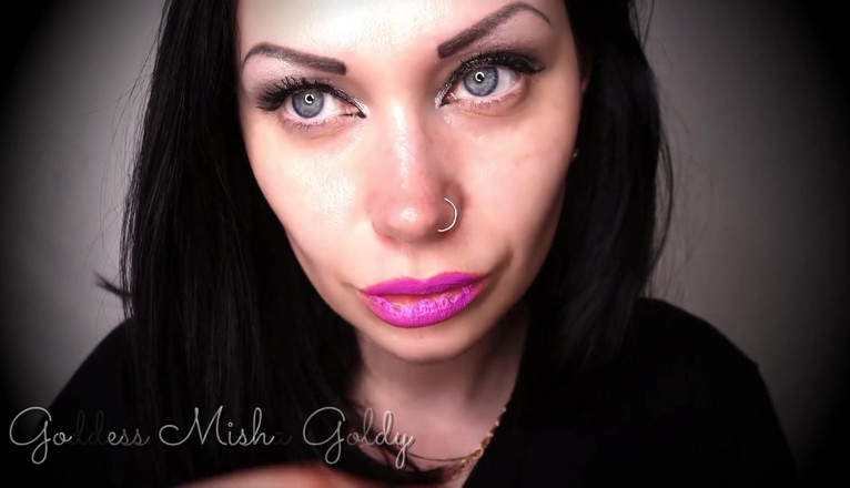 Goddess Misha Goldy: Фиолетовая инструкция по дрочке! Поклоняйся, дрочу и кончай!