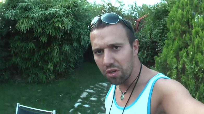 Gang Bang Germany: Birçok kızla arka bahçemde amatör döl yutma ve grup seks...