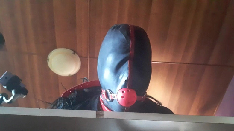 LauraOnHeels: 17 minutes of hogtied extreme blowjob and deepthroat with massive...