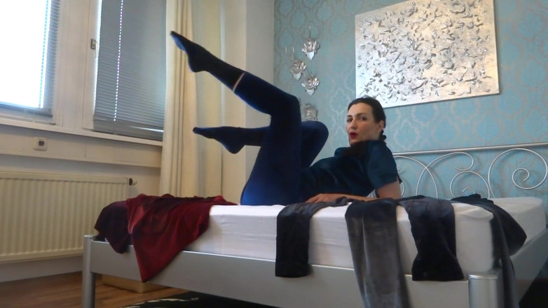 Lady Victoria Valente: Hot velvet stepmom gives you instructions cum horny