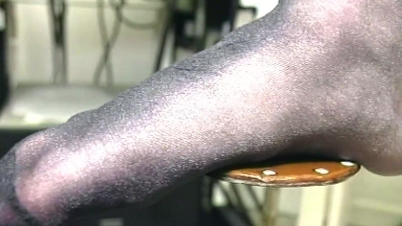 My German Amateurs: Torn Pantyhose Pussy Stretched Wide Close up