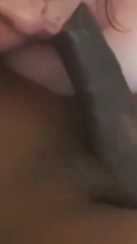 Mengusap menghisap zakar hitam besarnya membuatkannya merintih dan merintih