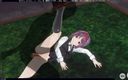 H3DC: 3D хентай Konno Yuuki трахают во дворе и принимают кримпай