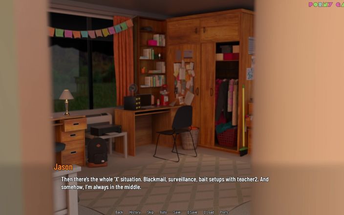 Porny Games: Días universitarios por Greebo - golpeo madrastra en cam 15