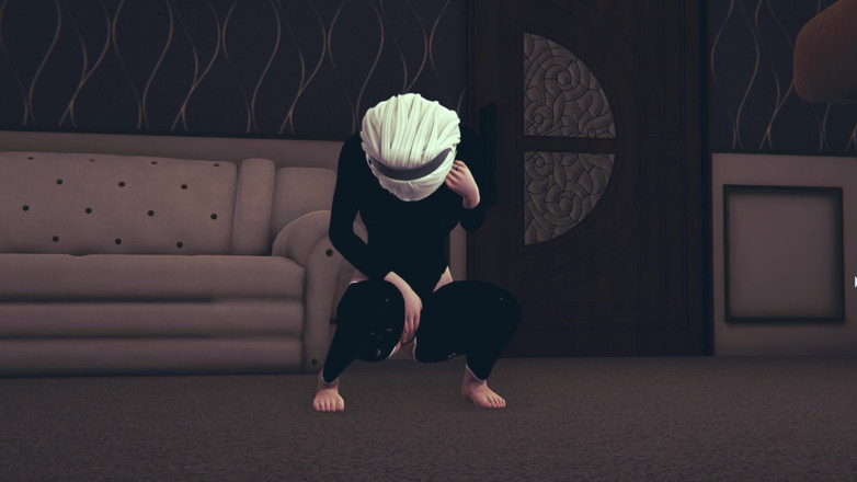 Waifu club 3D: 보지를 신음하고 자위하는 2B