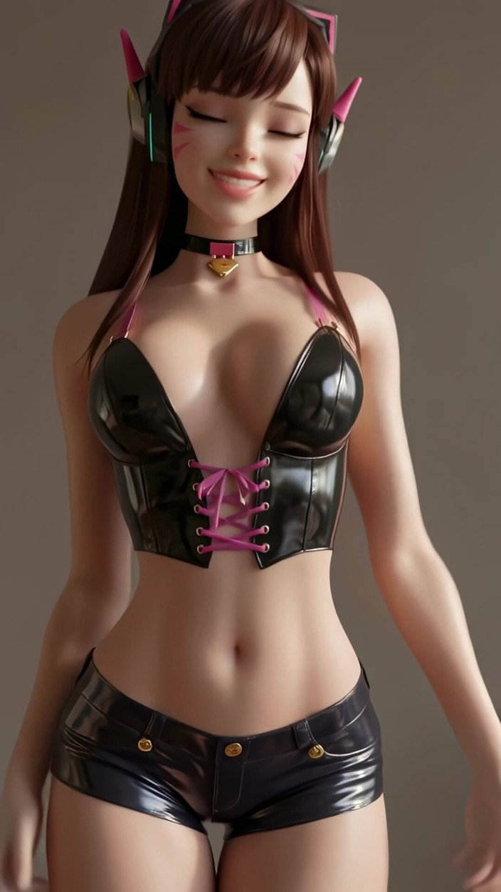 3D-Hentai Games: Tarian Provokatif D.va (hyuna - bibir &amp; pinggul)