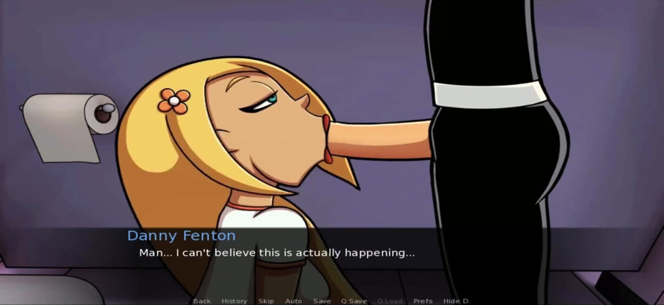 Hentai World: Amity Park, багато сперми після глибокого заглоту