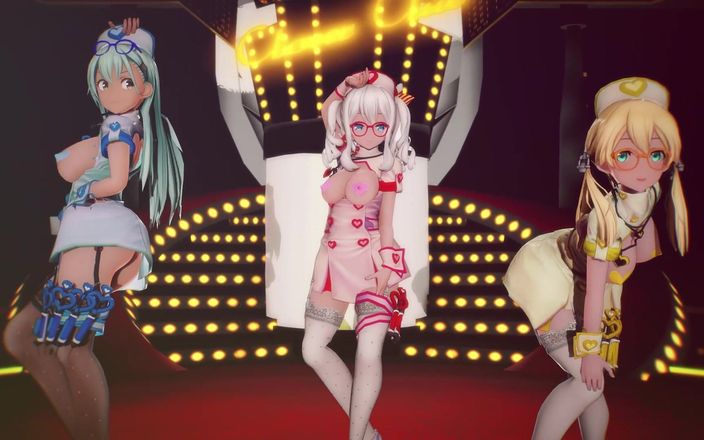 Mmd anime girls: Mmd R-18 fete anime clip sexy cu dans 235