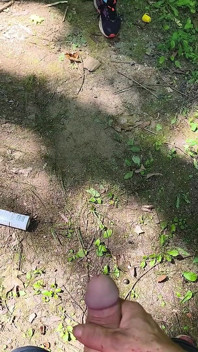 Pulling up Her Dress in the Woods She's a Squirting Mess