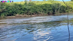 MARCIO BAIANO: Double Cumshot By The River With Women Taking Cum