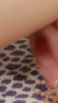 Red Dildo From Behind on the Leopard Bed - Short Haired Beauty in Black Leather Boots Bends Over