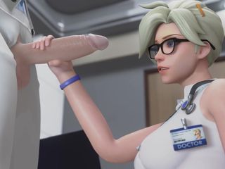 Velvixian 3D: Overwatch mercy - elle muamele x oral seks