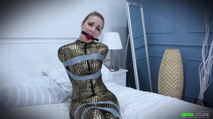 Gag Attack: Lil Missy catburglar tape bondage
