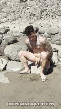 Gay Exhibitionist in a Nudist Beach