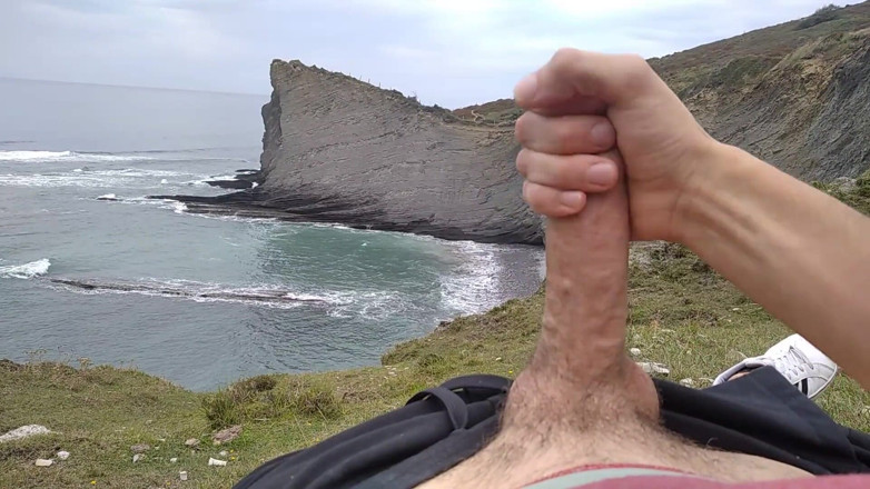 Elvissc: Big Beautiful Big Fat Cock Gets Handjob on the Beach...