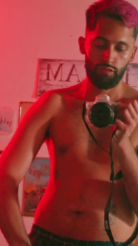 Big Uncut Cock Latino Camilo Brown Jerking Before Bed Cumshot in the Mirror