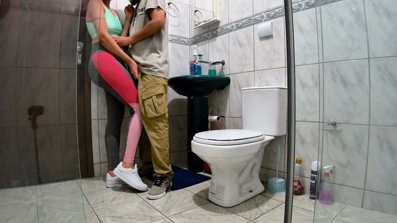 Gabi SweetCouplesStories: Mistress Getting Intimate in the Bathroom After a Workout.