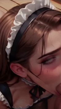 Ai Anime Maid Teen POV Blowjob & Explosive Facial - Rough Anal Fucking Scenes