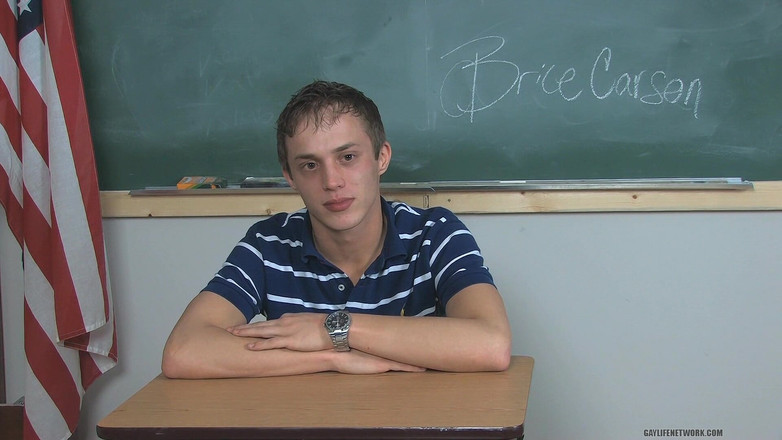Teach Twinks: Schatje met dikke lippen, Cutie Brice Carson chat