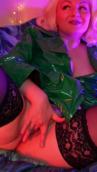 Rough femdom JOI video, dirty talk from blonde MILF in stockings