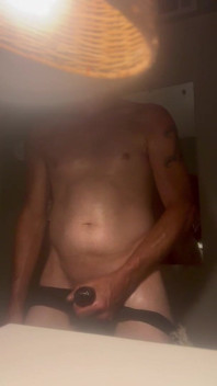 Strait Hard Dicked Disbee Jerks off and Cums Into His Undies