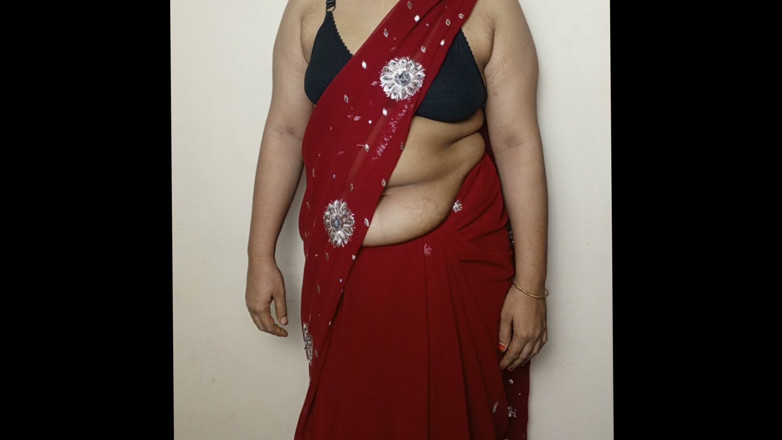 Nadiyabd: Awek cantik Red Saree Akhbar buah dada besar - video panas...