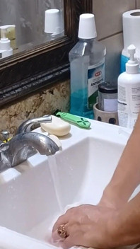 Washing My White Granny Panties for Client!