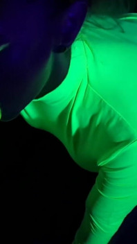 Hot MILF in Neon Body Loves to Fuck in the Dark