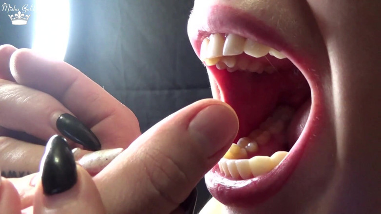 Goddess Misha Goldy: Hard Biting of Male Fingers and Arm Film 3 Mouth and...