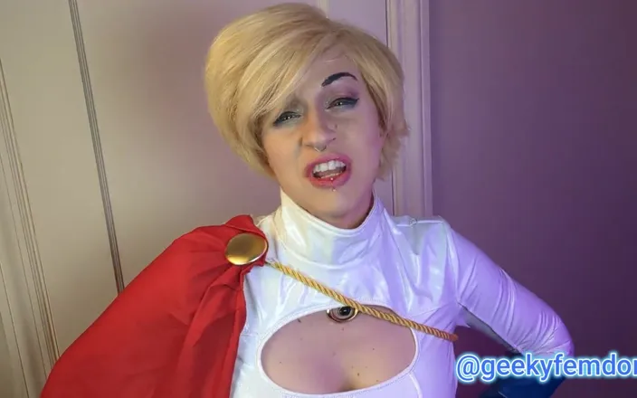 Geeky Femdom: Powegirl 的奶子思维控制 simps