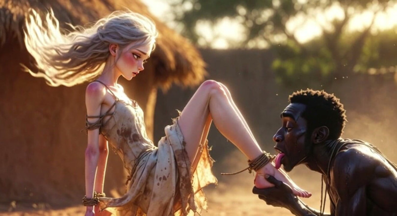 YOUR BEST FANTASY: Kölelikte Beyaz Kadın - Afrikalı Adam Tutkulu Ayak Yalama
