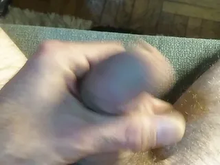Tayfun stroking his soft cock and cuming