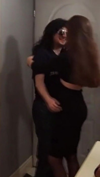 Three Hot Girls Are Giving Him a Footjob for His Tiny Dick