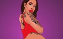 Back Alley Toonz: Bubblebutt latina Gigi zeigt ihre verträumten dicken arschbacken und gibt...