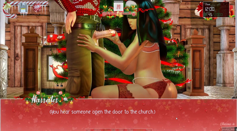 Cumming Gaming: Необмежене Різдво [Різдвяна хентай порно гра] еп.5 чорна черниця була неслухняною в цьому році, і її потрібно покарати, буде святе насіння