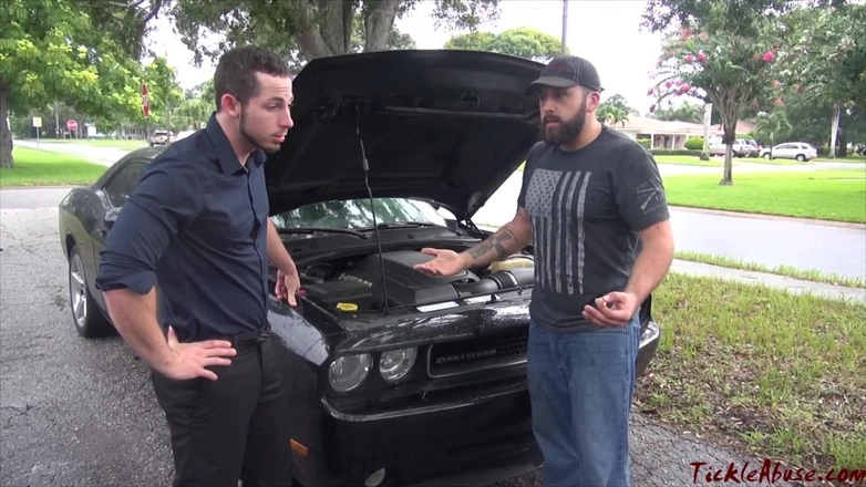 Gay Tickling and Foot Fetish | By Taworship: Shady मैकेनिक