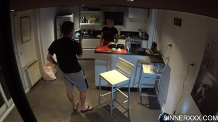 Sinners World: Bts cam kitchen quickie Cherry Kiss hard orgasms