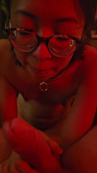 Głębokie gardło po powrocie z pracy