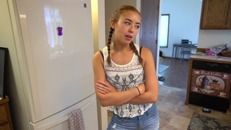 BrandiBraids: Naughty Stepdaughter Bribes Stepdad for Sex Lesson