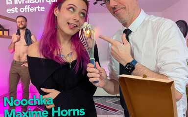 Maxime horns bisexual straight strap on: Delivroobignole maxime horns noochka davy ile randevusunun hemen yanında sikişiyor...